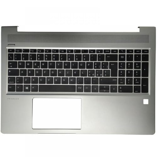 RJXDUPHT UK-Spanisch-Italienisch-Laptop-Tastatur, kompatibel mit ProBook 15 450 G6 455 G6 455R G6 450 G7 455 G7 455R G7, mit oberer Handballenauflage(IT NO Backlit) von RJXDUPHT