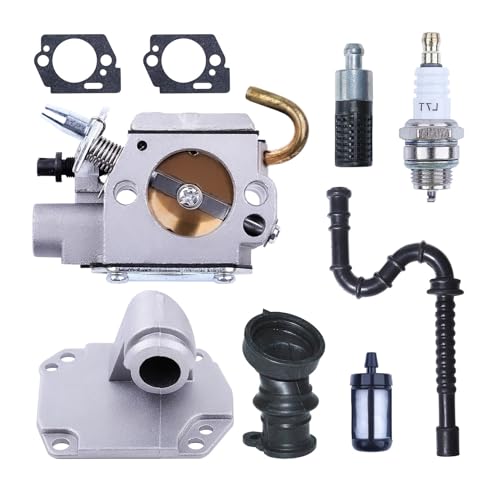 Kettensägen-Vergaser-Kit passend for S-ihl MS270 MS280 MS 270C 280C mit Zündkerzen-Kraftstoffleitungs-Ölfilter-Kit von RJhXzK