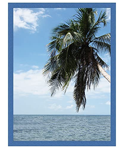 RK Cadres Benutzerdefinierter Bilderrahmen 43x63 oder 63 x 43 Rahmen Marineblau, 3 cm Breiten Holzleisten von RK Cadres