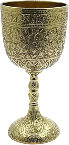 RK NAUTICAL INSTRUMENT Goldfarbener mittelalterlich inspirierter Kelch, 24,9 cm, 280 ml Fassungsvermögen, Fantasy-Design RK NAUTICAL INSTRUMENT Goldfarbener mittelalterlich inspirierter Kelch, 24,9 cm, 280 ml Fassungsvermögen, Fantasy-Design von RK NAUTICAL INSTRUMENT