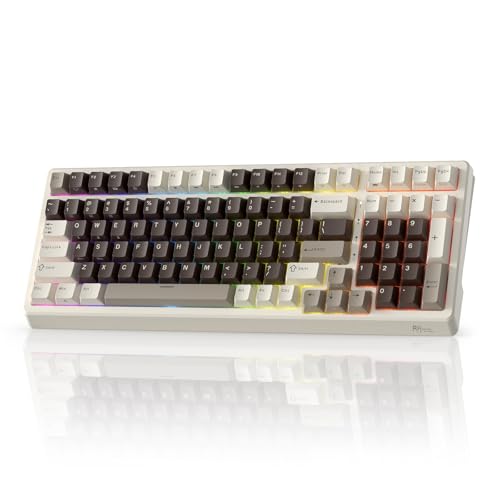 RK ROYAL KLUDGE F99 Kabellose mechanische Tastatur mit Nummernblock, Tri-Mode Hot-Swap-fähige Gaming-Tastatur mit 95%100Tasten, BT/2,4 G/USB-C, Pro-Software, 5000 mAh Akku, benutzerdefinierte Schalter von RK ROYAL KLUDGE