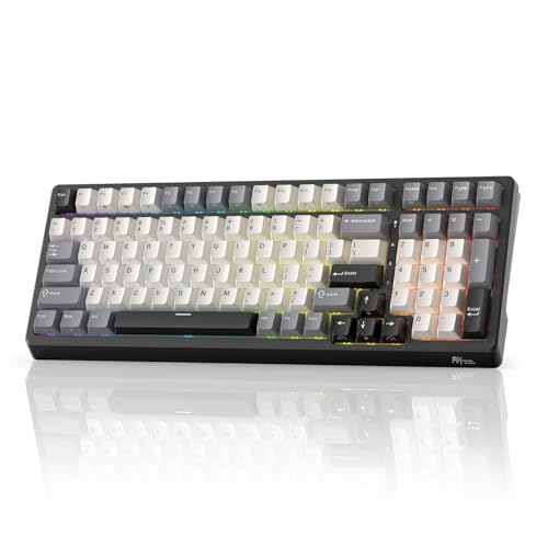 RK ROYAL KLUDGE F99 Kabellose mechanische Tastatur mit Nummernblock, Tri-Mode Hot-Swap-fähige Gaming-Tastatur mit 95%100Tasten, BT/2,4 G/USB-C, Pro-Software, 5000 mAh Akku, benutzerdefinierte Schalter von RK ROYAL KLUDGE