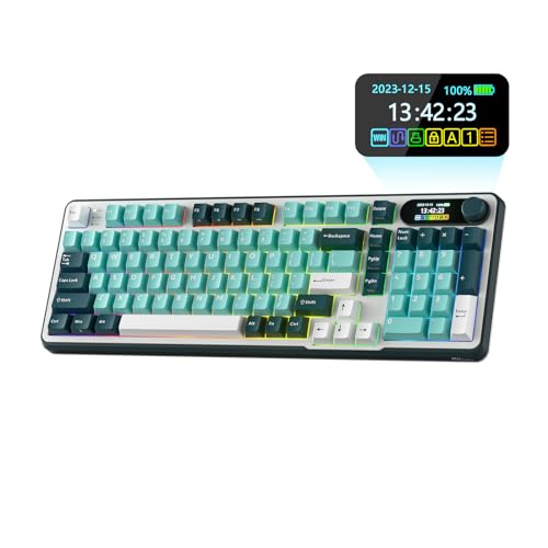 RK ROYAL KLUDGE S98 Mechanical Keyboard w/Smart Display & Knob, Top Mount 96% Wireless Mechanical Keyboard BT/2.4G/USB-C, Hot Swappable, Software Support, Massive Battery, 98 Keys RK ROYAL KLUDGE S98 Mechanical Keyboard w/Smart Display & Knob, Top Mount 96% Wireless Mechanical Keyboard BT/2.4G/USB-C, Hot Swappable, Software Support, Massive Battery, 98 Keys von RK ROYAL KLUDGE