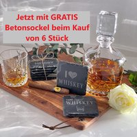 Schiefer Glas-Untersetzer Mit Lustigen "Whiskey" Sprüchen von RKDesignAT