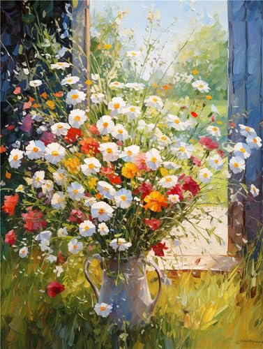 RKFLGEW 14CT Stickset Für Anfänger Farbige Gänseblümchen-Blumen Diy Stickerei Für Erwachsene Anfänger Handarbeitsset Mit Mustern Nadelspitze Kunst 80x100CM RKFLGEW 14CT Stickset Für Anfänger Farbige Gänseblümchen-Blumen Diy Stickerei Für Erwachsene Anfänger Handarbeitsset Mit Mustern Nadelspitze Kunst 80x100CM von RKFLGEW