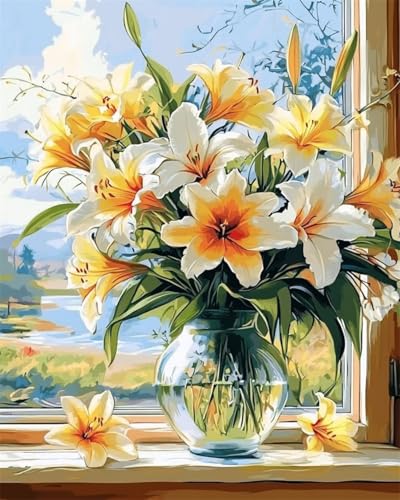 RKFLGEW DIY Perlen Zum Sticken Lilien In Einer Vase Nadelstich-Sets: Perlenkreuzstich,3D-Perlenmalerei,Handarbeit Für Handarbeiten 40x50cm RKFLGEW DIY Perlen Zum Sticken Lilien In Einer Vase Nadelstich-Sets: Perlenkreuzstich,3D-Perlenmalerei,Handarbeit Für Handarbeiten 40x50cm von RKFLGEW