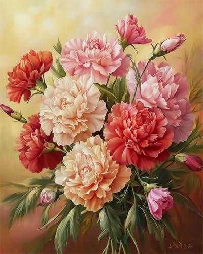 RKFLGEW DIY Perlenstickerei Komplett Set Fantasie Nelke Blume Nadelspitze Wandteppich Kit Perlen Nähen Nadelarbeit Set Perle Kreuzstich 40x50cm RKFLGEW DIY Perlenstickerei Komplett Set Fantasie Nelke Blume Nadelspitze Wandteppich Kit Perlen Nähen Nadelarbeit Set Perle Kreuzstich 40x50cm von RKFLGEW