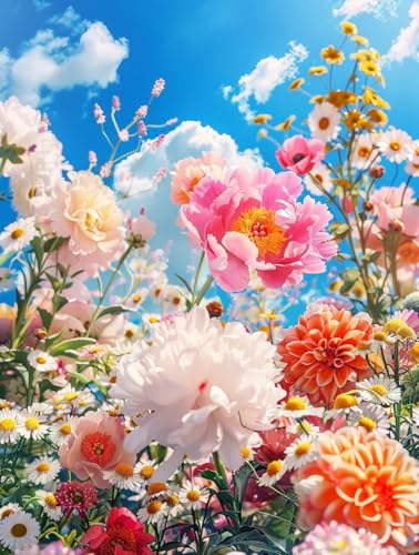 RKFLGEW DIY Perlenstickerei Komplett Set Fantasiefarbene Blumen Nadelspitze Wandteppich Kit Perlen Nähen Nadelarbeit Set Perle Kreuzstich 40x50cm RKFLGEW DIY Perlenstickerei Komplett Set Fantasiefarbene Blumen Nadelspitze Wandteppich Kit Perlen Nähen Nadelarbeit Set Perle Kreuzstich 40x50cm von RKFLGEW