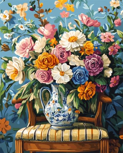 RKFLGEW DIY Perlenstickerei-Set Für Erwachsene Bunte Blumen In Einem Krug Nadelspitze Wandteppich Kit Perlen Nähen Nadelarbeit Set Perle Kreuzstich 30x40cm RKFLGEW DIY Perlenstickerei-Set Für Erwachsene Bunte Blumen In Einem Krug Nadelspitze Wandteppich Kit Perlen Nähen Nadelarbeit Set Perle Kreuzstich 30x40cm von RKFLGEW