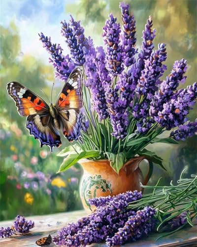 RKFLGEW DIY Perlenstickerei-Set Für Erwachsene Lavendelblüten In Der Vase Kreuzstich-Set Mit Perlen,Gestempeltes Stickset Für Erwachsene,Wandkunst 50x70cm RKFLGEW DIY Perlenstickerei-Set Für Erwachsene Lavendelblüten In Der Vase Kreuzstich-Set Mit Perlen,Gestempeltes Stickset Für Erwachsene,Wandkunst 50x70cm von RKFLGEW