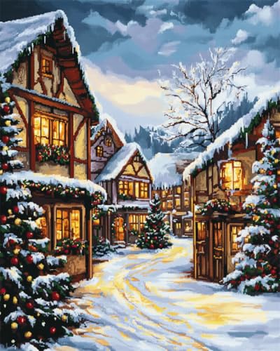 RKFLGEW DIY Stickperlen Schneehütte Perlenstickerei Set Märchenlandschaft Perlen Kreuzstich Perlenmuster DIY Wandbehang 3D Perlen Set 40x50cm RKFLGEW DIY Stickperlen Schneehütte Perlenstickerei Set Märchenlandschaft Perlen Kreuzstich Perlenmuster DIY Wandbehang 3D Perlen Set 40x50cm von RKFLGEW