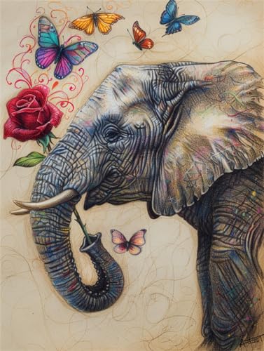 RKFLGEW Diy Stickset Erwachsene Doodle Elefant Perlenstickset Tier Perlen Kreuzstich Perlenmuster Diy Wandbehang 3D Perlen Set 40x50cm RKFLGEW Diy Stickset Erwachsene Doodle Elefant Perlenstickset Tier Perlen Kreuzstich Perlenmuster Diy Wandbehang 3D Perlen Set 40x50cm von RKFLGEW