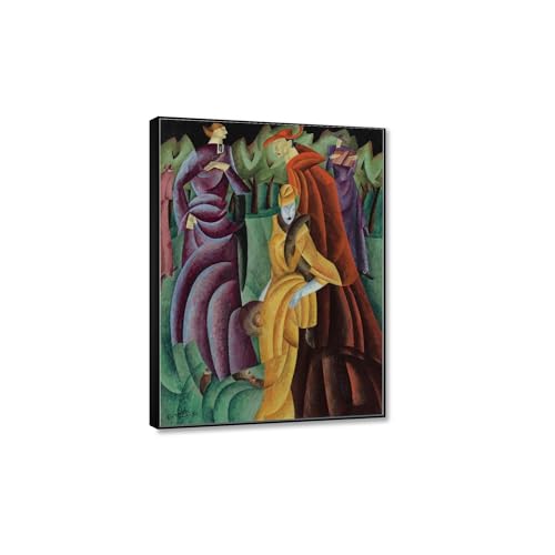 RKGHDCX lyonl feininge Poster & Druck auf leinwand Berühmtes Gemälde Abstrakter Expressionismus Leinwand Wandkunst Bild Jesuiten III Kunstdruck auf Leinwand Wandbild80x105cm(31x41in) schwarzer Rahmen von RKGHDCX