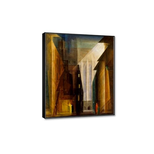 RKGHDCX lyonl feininge Poster & Druck auf leinwand Berühmtes Gemälde Abstrakter Expressionismus Leinwand Wandkunst Bild Kirche der Minoriten II Kunstdruck Wandbild40x48cm(16x19in) schwarzer Rahmen von RKGHDCX