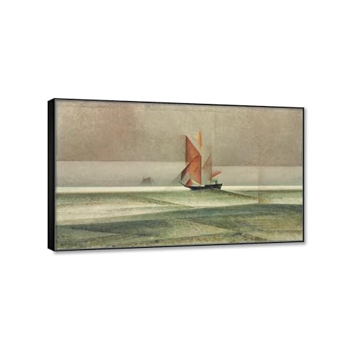 RKGHDCX lyonl feininge Poster & Druck auf leinwand Berühmtes Gemälde Abstrakter Expressionismus Leinwand Wandkunst Bild Ostsee Kunstdruck Wandbild für Wohnzimmer40x70cm(16x28in) schwarzer Rahmen von RKGHDCX