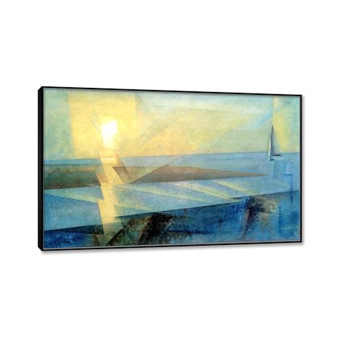 RKGHDCX lyonl feininge Poster & Druck auf leinwand Berühmtes Gemälde Abstrakter Expressionismus Leinwand Wandkunst Bild Sonnenuntergang bei Deep Kunstdruck Wandbild60x95cm(24x37in) schwarzer Rahmen von RKGHDCX