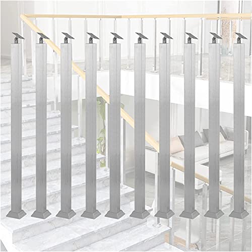 RKJDMSWJ Edelstahl-Handläufe für Treppenhäuser, Silberne Baluster mit Bodenmontage für die Umgestaltung von Terrassen-/Garten-/Außentreppen RKJDMSWJ Edelstahl-Handläufe für Treppenhäuser, Silberne Baluster mit Bodenmontage für die Umgestaltung von Terrassen-/Garten-/Außentreppen von RKJDMSWJ