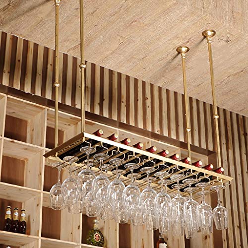 Weinregale, Decken-Weinflaschenhalter aus Metall zum Aufhängen, Heim- und Küchendekoration, platzsparend, für Bars, Restaurants von RKJDMSWJ