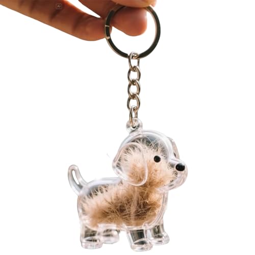 RKJRTK Kleine Hundeform Hair Collector Keyring Tragbare Katzen Pelze Aufbewahrungsbox Schlüsselbund Charme Für Haustierliebhaber Praktische Zubehör Haustierhaarschlüsselkette Für Taschen Geldbörsen von RKJRTK