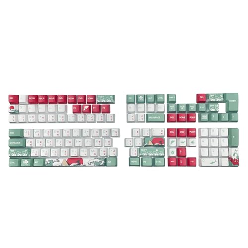 RKJRTK Thai-Tastenkappen-Set für 61/64/68/75/87/98/104/108 mechanische Tastaturen/OEM-Höhe, Seemuster-Tastenkappen von RKJRTK