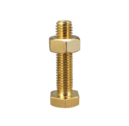 RKODRSMG 1/2/5/10 Sätze Außensechskant Messingschraube M4 M5 M6 M8 Schrauben- und Mutternsatz Große Vollauszugsmaschine Kupferschraube Hardware-Befestigungselemente(M6x60(5set)) von RKODRSMG