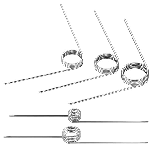 10 Stück 304SUS Torsionskontakte, V-Typ Federdrehklemme, Drahtdurchmesser 0,5 mm, Torsionsfeder, Außendurchmesser: 2,5–6 mm, Winkel (60 90)(3 laps (60 degrees),6mm) von RKODRSMG