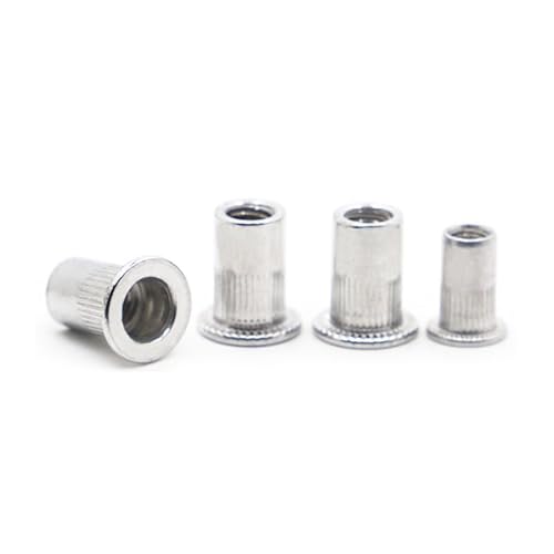 RKODRSMG 10 Stück Aluminium Nietmutter M3 M4 M5 M6 M8 M10 M12 Flachkopf Aluminium Rivnut Inserts Mutter(M12 10pcs) von RKODRSMG