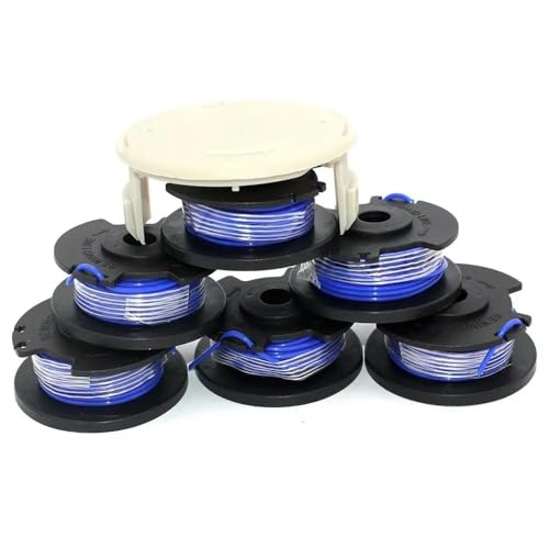 RKODRSMG 7 stücke Spool String Trimmer Linie Mit Kappe for Ryobi RY24000,RY24020,RY24021,RY24200 RY40001,RY40021,RY40200,RY40201,RY40210,RY40210A von RKODRSMG