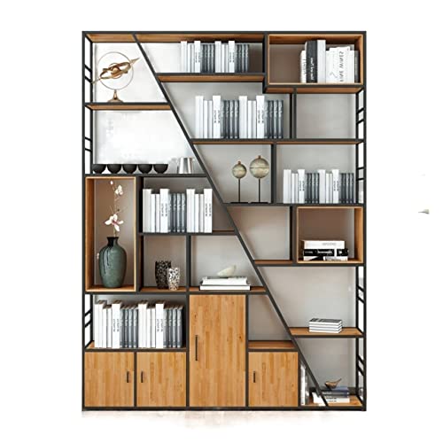 RKVXCJHDR Bücherregal Indoor Multi-Layer-Regal Metall-Bücherregal-Speicherbuchbuch for Wohnzimmerstudien Office Storage Display Rack geeignet Bücherregal mit Stauraum(150cm) von RKVXCJHDR