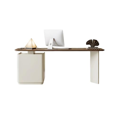 RKVXCJHDR Home-Office-Schreibtischesa Massivholz Schreibtisch Moderne Büro Einfache Retro Schreibtisch Computer Werkbank Kleiner Schreibtisch für Schlafzimmer(140cm) von RKVXCJHDR