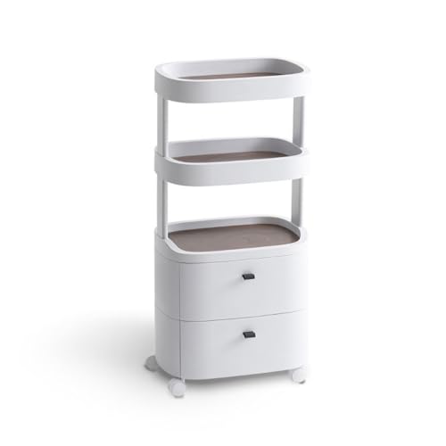 RKVXCJHDR Nachttisch Lagerschrank mit Rädern, Schubladentyp, Wohnzimmer-Aufbewahrungsregal, mehrschichtiger Küchen-Aufbewahrungsschrank, Schlafzimmer-Nachttisch Nachttische Fürs Schlafzimmer(L) von RKVXCJHDR