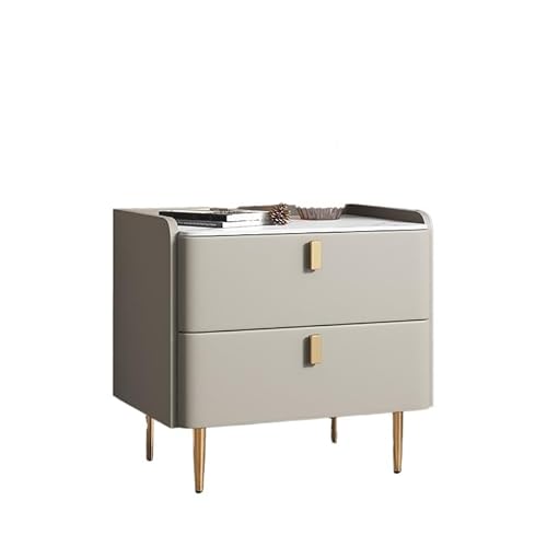 RKVXCJHDR Nachttisch Schlichter, Moderner Nachttisch Aus Schiefer for Das Schlafzimmer, Minimalistischer Aufbewahrungsschrank Aus Leder Nachttische Fürs Schlafzimmer(4,40cm) von RKVXCJHDR