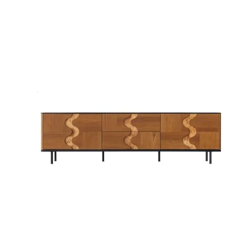 RKVXCJHDR TV-Schrank Retro Massivholz Stand TV Hause Teak Farbe Wohnzimmer TV TV-Konsolen für das Wohnzimmer(A:180CM*57CM*40CM) von RKVXCJHDR
