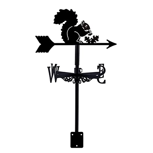 Eichhörnchen-Wetterfahne für den Garten, Retro-Eule, Elch, Wetterfahne, Edelstahl, kreativer Gartenpflock, Windrichtungsanzeiger für Hof, Hof, Schuppen Eichhörnchen-Wetterfahne für den Garten, Retro-Eule, Elch, Wetterfahne, Edelstahl, kreativer Gartenpflock, Windrichtungsanzeiger für Hof, Hof, Schuppen von RKYRRKI