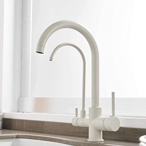 Spüle montiert mit Sprühnebel, drehbare Einhebel-Küchenwand für Küche, Schwarz (Farbe: schwarz) Trinkwasserhahn von RKYRRKI