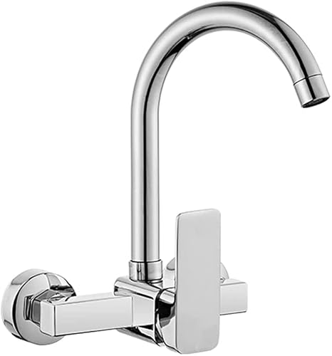 Spültischarmatur, Wandmontage, Chrom, drehbar, Küchenarmatur, C-Dual-Modus (Farbe: B-Single-Modus), Trinkwasserhahn von RKYRRKI