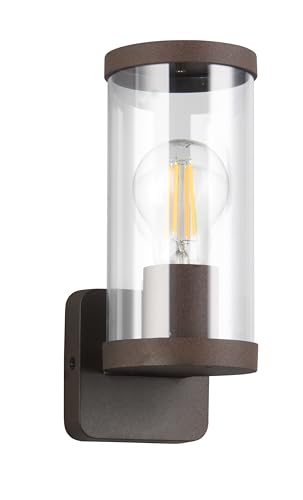 Reality Leuchten Außen Wandleuchte Bonito R21596124, Aluminium Druckguss rostfarbig, Schirm Kunststoff klar, exkl. 1x E27 Reality Leuchten Außen Wandleuchte Bonito R21596124, Aluminium Druckguss rostfarbig, Schirm Kunststoff klar, exkl. 1x E27 von RL LIVE YOUR LIGHT