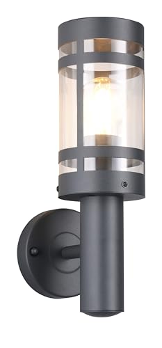 Reality Leuchten Außen Wandleuchte Paloma R21716142, Metall Anthrazit, Schirm Kunststoff klar, exkl. 1x E27 Reality Leuchten Außen Wandleuchte Paloma R21716142, Metall Anthrazit, Schirm Kunststoff klar, exkl. 1x E27 von RL LIVE YOUR LIGHT