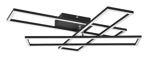 Reality Leuchten Deckenleuchte Corso R64423132, Metall Schwarz matt, inkl. 36 Watt LED, Fernbedienung von RL LIVE YOUR LIGHT
