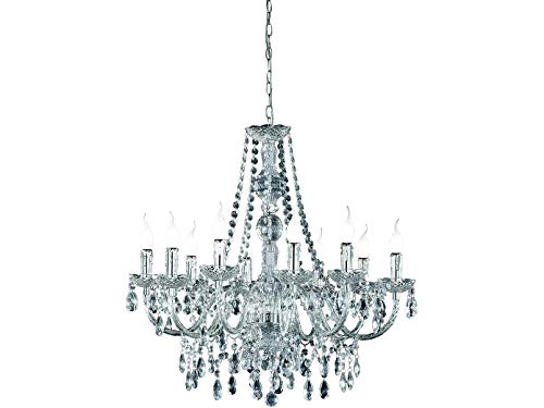 Reality Leuchten Kronleuchter R1170-00, Acryl klar, Metall chromfarbig, exkl. 10x E14 von RL LIVE YOUR LIGHT