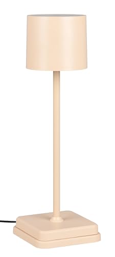Reality Leuchten LED Akku Außen Tischleuchte Fernandez R54096166, Metall/Kunststoff sandfarbig, inkl. 1.5 Watt LED, Ladestation von RL LIVE YOUR LIGHT