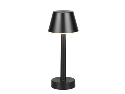 Reality Leuchten LED Akku Außen Tischleuchte Vidal R54991132, Kunststoff Schwarz matt, inkl. 1.5 Watt LED, 4-fach Touch von RL LIVE YOUR LIGHT