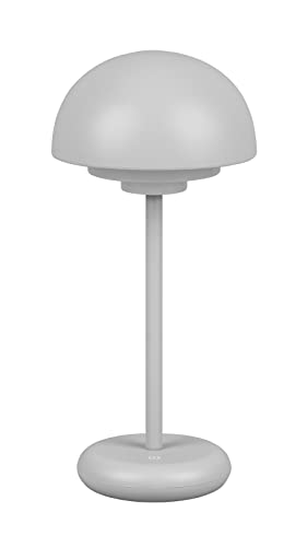 Reality Leuchten LED Akku Außentischleuchte Elliot R52306177, Kunststoff Ultimate Grau, inkl. 2x Watt LED, Touch-Dimmer von RL LIVE YOUR LIGHT