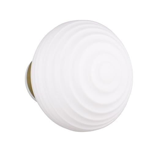 Reality Leuchten LED Akku Wandleuchte Earl R27771101, Metall Messing matt, Glas weiß, inkl. 1.5 Watt LED, 4-fach Touch von RL LIVE YOUR LIGHT