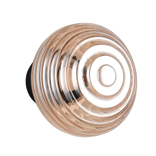 Reality Leuchten LED Akku Wandleuchte Earl R27771113, Metall Schwarz matt, Glas amberfarbig, inkl. 1.5 Watt LED, 4-fach Touch von RL LIVE YOUR LIGHT