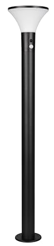 Reality Leuchten LED Außen Wegeleuchte Gorda R44676132, Kunststoff Schwarz matt, 3.5 Watt LED, Hybrid Solar/Akku, Dämmerungssensor, Bewegungssensor von RL LIVE YOUR LIGHT