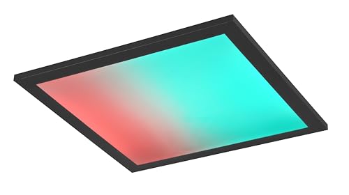 Reality Leuchten LED Deckenleuchte Beta R67663032, Metall Schwarz matt, inkl. 13 Watt LED RGB, Dynamic Light, Fernbedienung von RL LIVE YOUR LIGHT