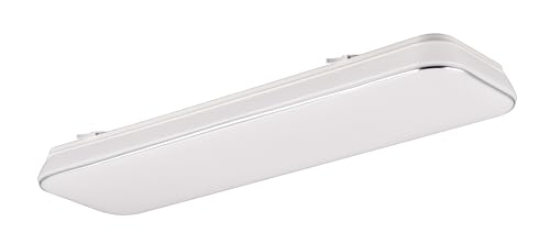 Reality Leuchten LED Deckenleuchte Blanca R64141301, Kunststoff Weiß matt/Chrom, inkl. 28 Watt LED, Switch Dimmer von RL LIVE YOUR LIGHT