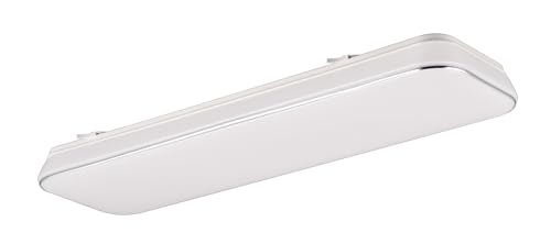 Reality Leuchten LED Deckenleuchte Blanca R64144301, Kunststoff Weiß matt/Chrom, inkl. 28 Watt LED, Switch Dimmer von RL LIVE YOUR LIGHT