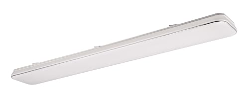 Reality Leuchten LED Deckenleuchte Blanca R64144401, Kunststoff Weiß matt/Chrom, inkl. 46 Watt LED, Switch Dimmer von RL LIVE YOUR LIGHT